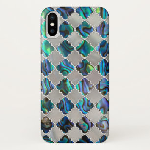 Zilver omhuld abalone parelschil marokbestendig pa Case-Mate iPhone case
