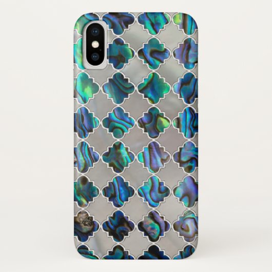 Zilver omhuld abalone parelschil marokbestendig pa Case-Mate iPhone case (Achterkant)