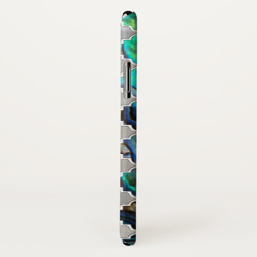 Zilver omhuld abalone parelschil marokbestendig pa Case-Mate iPhone case (Achterkant / rechts)