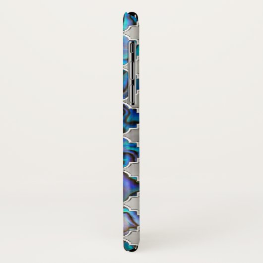 Zilver omhuld abalone parelschil marokbestendig pa Case-Mate iPhone case (Achterkant/links)