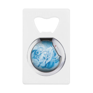 zilver omrande wasmachine geanimeerd creditkaart flessenopener