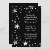 Zilver onder de Stars Prom Formal Kaart (Voorkant / Achterkant)