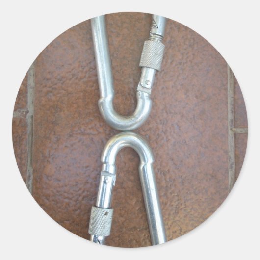 Zilver oneindig ronde sticker (Voorkant)