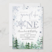 Zilver ons kleine sneeuwvlokbos kaart (Voorkant)