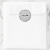 Zilver ontwerp ronde sticker (Tas)