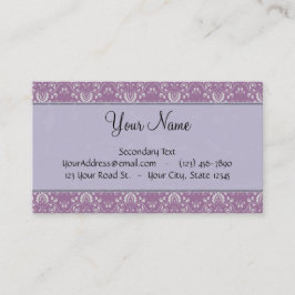 Zilver op het Damast van de Lavendel met Strepen & Visitekaartje