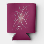 Zilver op magenta blikjeskoeler (Voorkant)