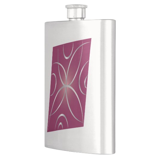 Zilver op magenta flacon (Links)