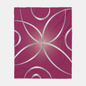 Zilver op magenta fleece deken (Voorkant)