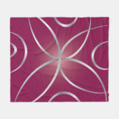 Zilver op magenta fleece deken (Voorkant (Horizontaal))