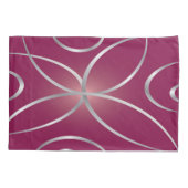 Zilver op magenta kussensloop (Achterkant-Links)