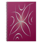 Zilver op magenta notitieboek (Voorkant)