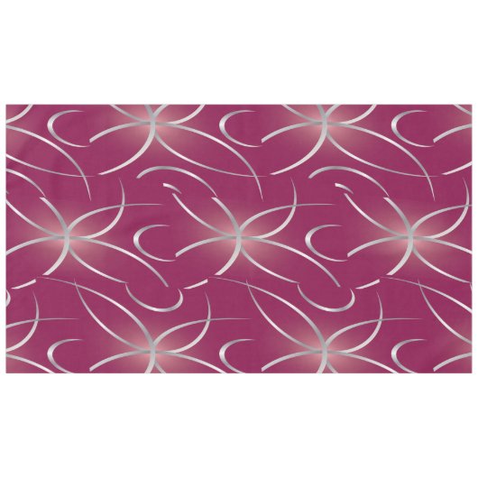 Zilver op magenta tafelkleed (Voorkant (Horizontaal))