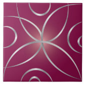 Zilver op magenta tegeltje (Voorkant)