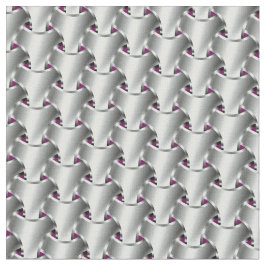 Zilver op Paarse chain Mail Stof