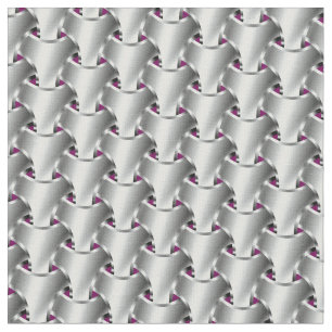 Zilver op Paarse chain Mail Stof
