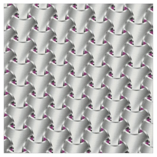 Zilver op Paarse chain Mail Stof (Close Up)