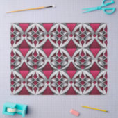 Zilver op Robijn Geometrisch Decoupage Tissue Tissuepapier (Craft)