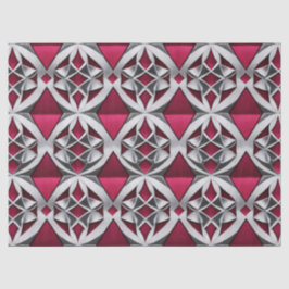 Zilver op Robijn Geometrisch Decoupage Tissue Tissuepapier