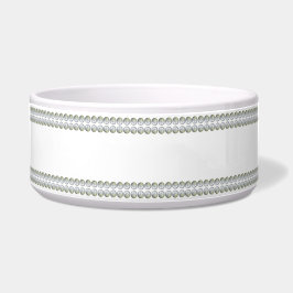 Zilver op witte etensbak voor huisdieren voerbakje