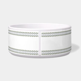 Zilver op witte huisdierenkom voerbakje