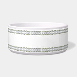 Zilver op witte huisdierenkom voerbakje