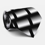 Zilver op zwart stropdas (Opgerold)