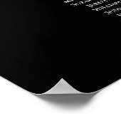 Zilver op Zwarte Chic 7 Tafel Trouwstoelindeling Poster (Hoek)