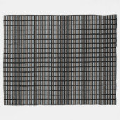 Zilver op zwarte tas fleece deken (Voorkant (Horizontaal))