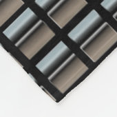 Zilver op zwarte tas fleece deken (Hoek)