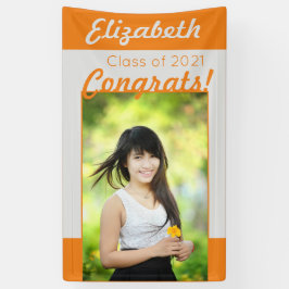 Zilver Oranje gecomprimeerd één fotograafpartij Spandoek