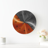 Zilver Oranje Roestvrij staal Metaal Kijk Grote Klok (Huis)