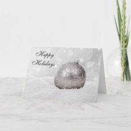 Zilver Ornament Wenskaart met kerstbal Feestdagen Kaart