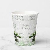 Zilver Ornament Wit Lint Kerst Papier Cups Papieren Bekers (Links)