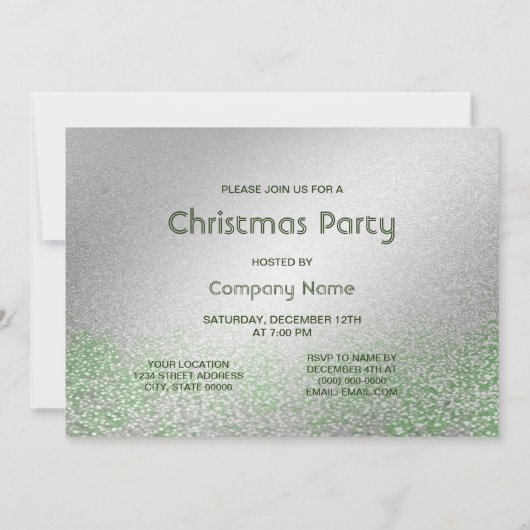 Zilver Ornament Wit Lint Kerstfeest Kaart (Achterkant)