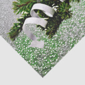 Zilver Ornament wit lint vakantieweefsel papier (Detail)