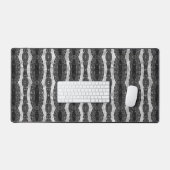 Zilver ornamentaal lineair patroon bureaumat (Keyboard & Muis)