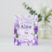 Zilver & Paars  Kaart (Staand voorkant)