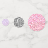 Zilver Paars & Roze Glitter Glans Confetti (Voorkanten)