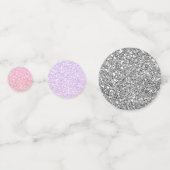 Zilver Paars & Roze Glitter Glans Confetti (Achterkanten)