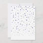 Zilver & Paarse ballonpartij Dank u Nota Kaart (Achterkant)