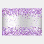 Zilver paarse confetti glinsterende Kerstmis Xmas Inpakpapier Vel (Voorkant 2)