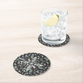 Zilver Paarse Decoratieve Papier Onderzetter (Insitu)