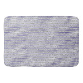Zilver Paarse Glitzy Glitter Stripes Badmat (Voorkant)