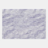 Zilver Paarse Glitzy Glitter Stripes Inpakpapier Vel (Voorkant 2)
