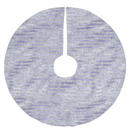 Zilver Paarse Glitzy Glitter Stripes Kerstboom Rok