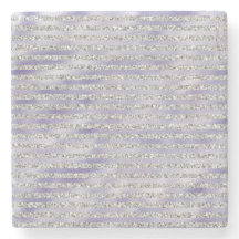 Zilver Paarse Glitzy Glitter Stripes