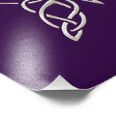 Zilver Paarse Keltische vlinderknollen Foto Afdruk (Hoek)