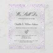 Zilver paarse uitnodiging tot verlenging van budge flyer (Voorkant)