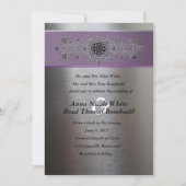 Zilver Paarse uitnodiging voor weddenschappen (Voorkant)